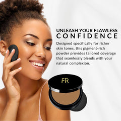 Flori Roberts eight-shade range swatch highlights rich tone matching for diverse complexions