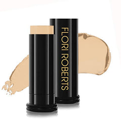 Flori Roberts Base Strokes Foundation Stick displays eight shades for precise shade matching