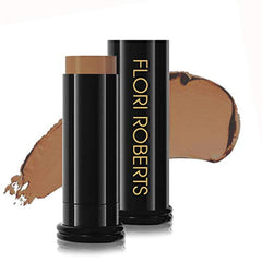 Flori Roberts Base Strokes creme foundation stick packaging highlights portable on-the-go coverage