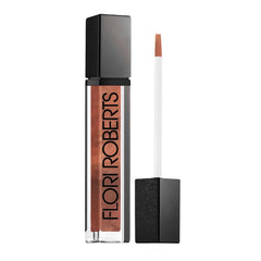 Flori Roberts Mineral Base Lip Shine swatch showing pigment-rich shade for deeper skin tones
