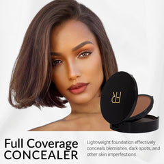Flori Roberts radiance-concealer close-up shows blending on hyperpigmentation and under-eye areas.