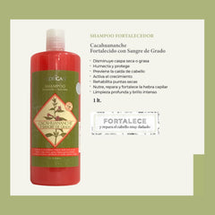 Florigan Fortifying Shampoo Cacahuananche lather demonstrates gentle cleansing for scalp balance.