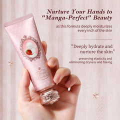 Flower Knows Strawberry Cupid cream texture close-up highlights fast-absorbing finish.
