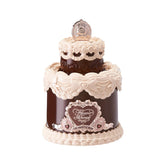 Flower Knows Sweetie Bear bottle close-up with whimsy cream cake motif for playful vanity appeal.