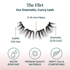 FlutterHabit Flirt Ready Set natural lashes blend with real lashes.