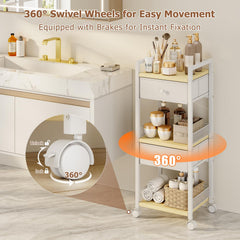 Flycity makeup cart assembly guide view highlighting quick 20-minute setup.