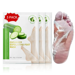 FLYLEAF Foot Peeling Mask 3-pack box, ready for at-home exfoliation and hydration.