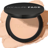 FOCALLURE Flawless pressed powder compact with matte finish for all-day shine control
