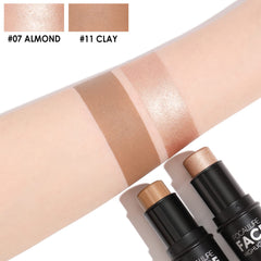 FOCALLURE mineral highlighter stick with radiant finish for luminous skin.