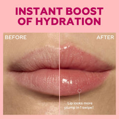 FOCALLURE Sparkling Gem Lip Plump gloss texture closeup with glittery pearls and high shine