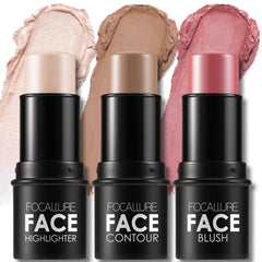 FOCALLURE three-pcs contour sticks pack shot for quick, lightweight sculpting on all-day wear.