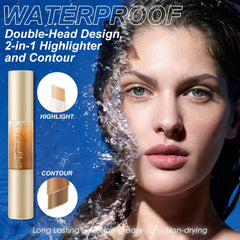 Waterproof longwear contour stick holds color through heat and humidity