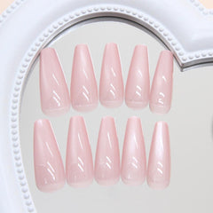 Foccna glossy pink finish close-up showing polished nails