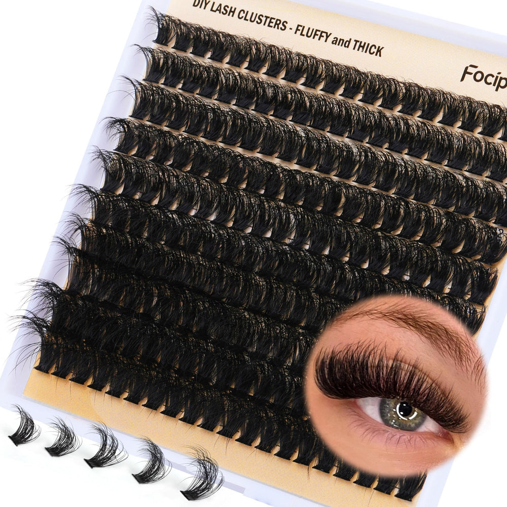Focipeysa DIY lash clusters pack with 90D lashes for easy at-home volume