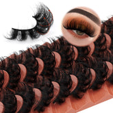 Focipeysa mink lashes 8D fluffy full strip for dramatic blend