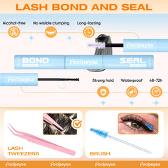 Focipeysa cluster trio applied along lash line for multi-dimensional texture.