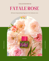 Foellie Fatale Rose inner perfume packaging, premium design for portability.