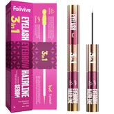Folivive 3-in-1 serum bottle close-up for lash, brow, and hairline growth.