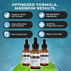 Folliboost dropper action demonstrates easy twice-daily application for consistent results.