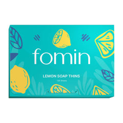 FOMIN antibacterial paper soap sheets in lemon packaging for outdoor use