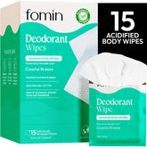 FOMIN Coastal Breeze travel wipes pack front for on-the-go freshness.