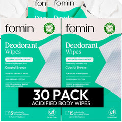 FOMIN Coastal Breeze travel wipes pack for quick underarm refresh on the go.