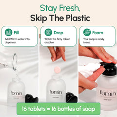 Foaming soap bottle refill ready to pour into your dispenser