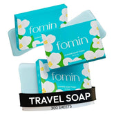 FOMIN Jasmine paper soap sheets in travel pack for easy on-the-go hand washing