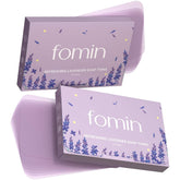 FOMIN lavender paper soap sheet dissolves in water to cleanse hands on the go