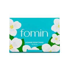 FOMIN Jasmine paper soap sheets in packaging, quick cleansing on the go for travel and outdoor adventures.