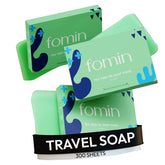FOMIN Tea Tree soap sheets pack front view for portable travel hygiene.