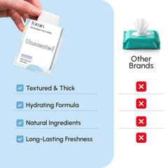 FOMIN wipes individually wrapped for easy purse or gym bag carry