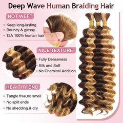 FONFUNY balayage deep wave hair with vivid color for natural textured braids.