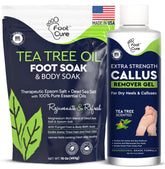 Foot Cure Tea Tree Foot Soak in bowl for soothing foot care.