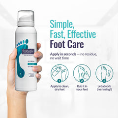 Footlogix DD Cream Mousse packaging displayed for daily foot care.