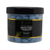 FootSpa Bath Fizz Mint & Eucalyptus bottle pour promoting easy use and gentle relaxation.