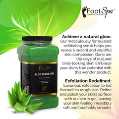FootSpa Exfoliating Scrub Gel texture demonstrating exfoliation for smooth skin.