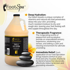 FootSpa warm lotion application for hot oil manicure and pedicure routines