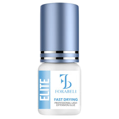Forabeli Elite eyelash glue bottle shows ultra-fast dry time for precise application
