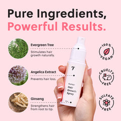 ForChics Hair Growth Serum close-up texture indicating lightweight formula.