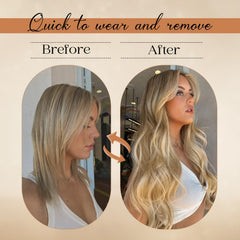 Forede balayage blonde clip-ins showing sun-kissed color for natural blending