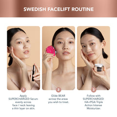 FOREO Age-Defying Bear bundle with two conductive serums for enhanced conductivity.