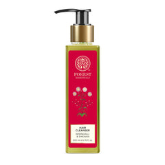 Emballage Forest Essentials Hair Cleanser élégant et respectueux de l’environnement.