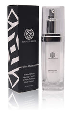 Forever Flawless Diamond Infused Facial Cleanser bottle on a vanity, revealing glow during daily skincare.