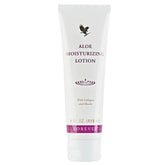 Forever Living Aloe Moisturizing Lotion bottle pump enables quick, mess-free hydration.