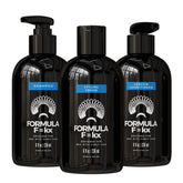 FormulaF=KX hydrating shampoo bottle supports scalp hydration and defined curls.
