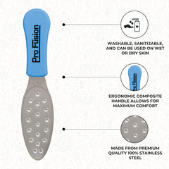 ForPro Pro Fusion pedicure file features 8.25-inch length for thorough foot care