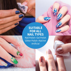 Cotton pad applying ForPro remover to nails for precise removal