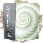 FOSSIL POWER Calcium Bentonite Clay Powder 5lb container, pure mineral powder for skincare routines.