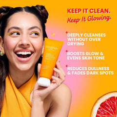FOUNTINA Dott Keey radiant glow after cleansing with Vitamin C and Vitamin E.